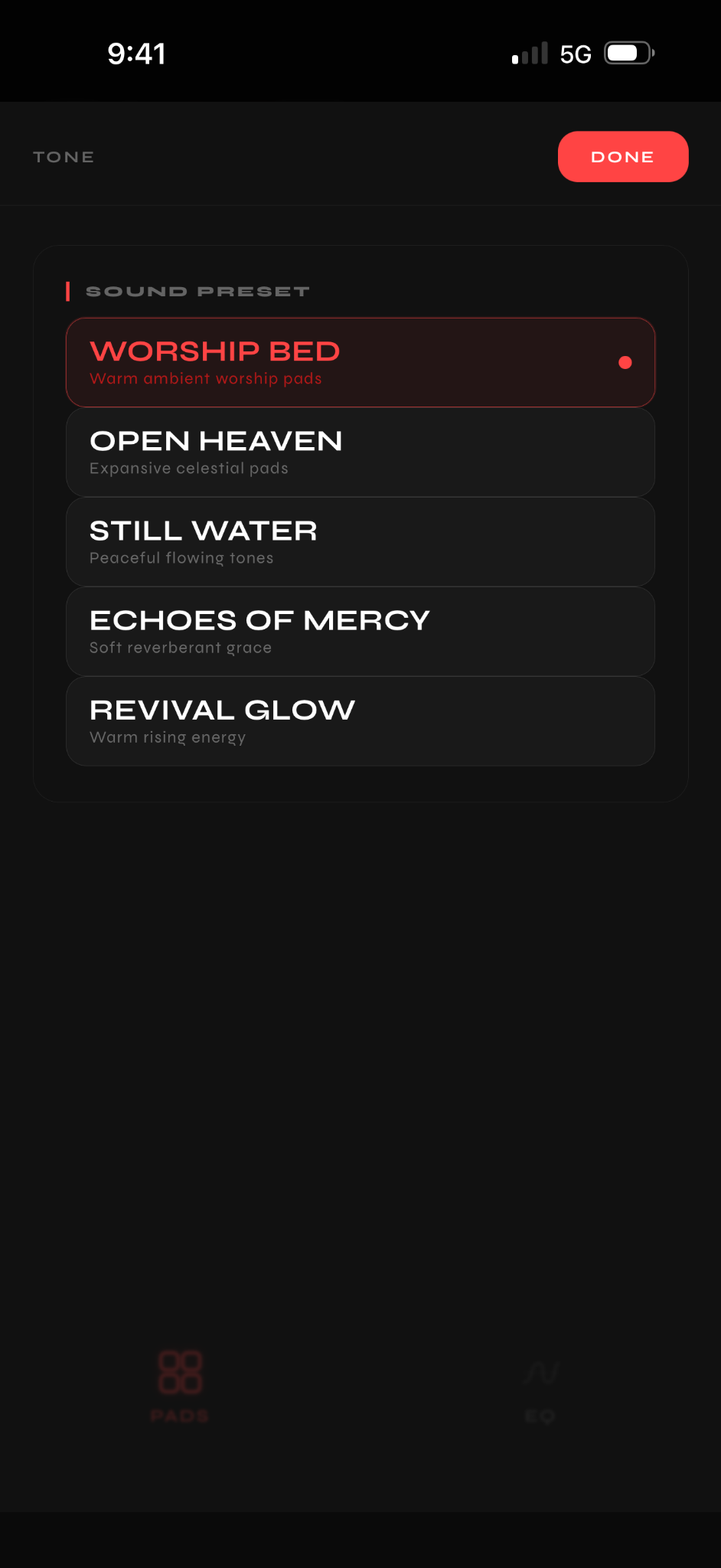 Glue sound presets